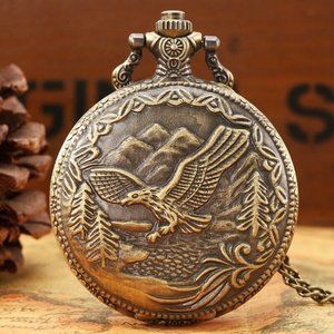 Eagle Pocket Watch NEW Gift Bald Eagle America Patriot Nature Patriotic American